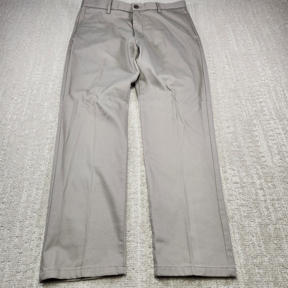 Dockers Pants Men 32x30 Beige Slim Tapered Fit Stretch Chino Workwear